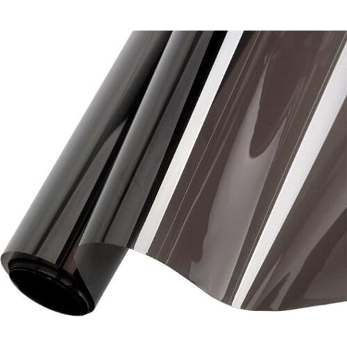50cmX200cm Super quality 2ply 35%VLT charcoal metallized one way vision mirror film