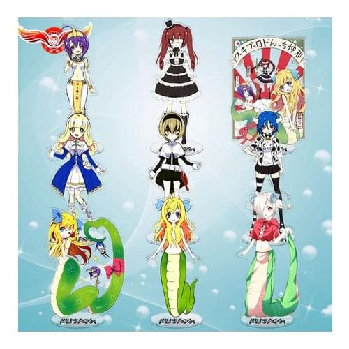 Anime Jashin-chan Doroppukikku Dropkick on My Devil Hanazono Yurine Cosplay Acrylic Figure Stand Model keychain Pendant Gift
