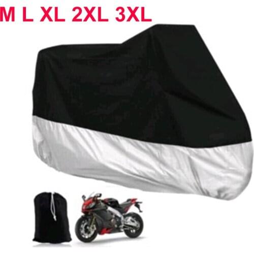 M L XL 2XL 3XL Black to Silver Motorcycle Motorbike Cover Waterproof Outdoor Uv Rain Dust Proof Protector Moto Scooter Cover