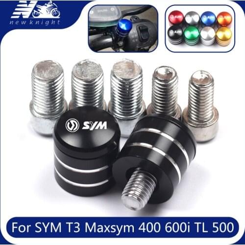 For SYM T3 Maxsym 400 600i TL 500 Joyrides CRUISYM 300 Motorcycle Aluminum Rearview Handlebar Mirror Bolt Screws Mount Adapter