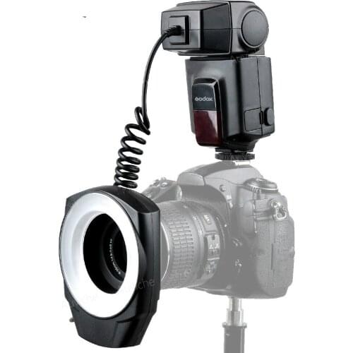 Godox ML-150 Macro Ring Flash Speedlite Guide Number 10 with 6 Lens Adapter Rings for Canon Nikon Pentax Olympus DSLR cameras