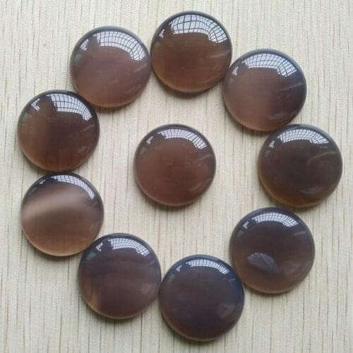 Wholesale 20pcs/lot 2017 Fashion natural grey onyx round cabochon beads 25mm for jewelry Accessories making free shipping