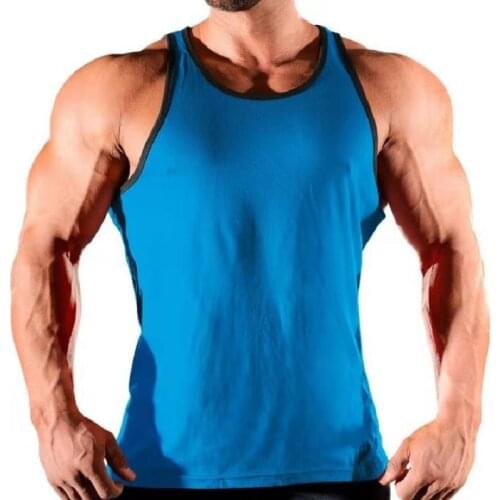 Muscle Fitness Brothers Summer New Fitness Vest Mens Outdoor Running Leisure Sports Sleeveless I-Shirt