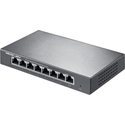 Mini 8 Ports 7 PoE 65W Gigabit POE switch Standard POE power 10/100/1000Mbps desktop switch hub network Full/Half duplex, SG108P