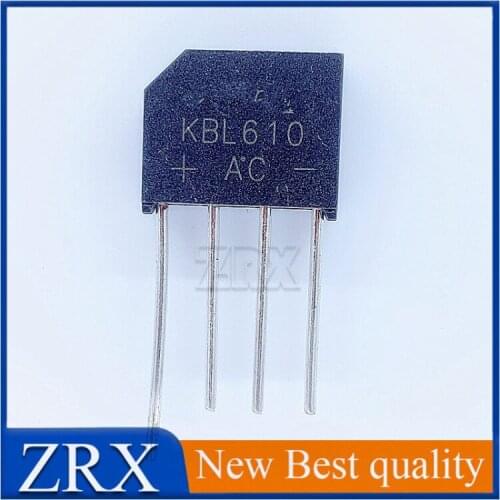 5Pcs/Lot New Rectifier bridge pile flat bridge KBL610 RS610 6A 1000V