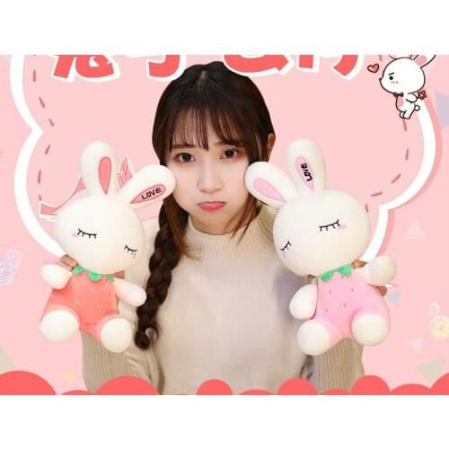 Cute 30/35cmplush rabbit Wearing fruit clothes pretty Pillow stuffed soft Soothe good quality birthday christmas gift kid lover