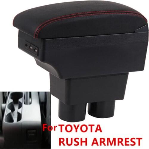For TOYOTA RUSH ARMREST For TOYOTA RUSH armrest box USB Charging Double layer central Store content accessories