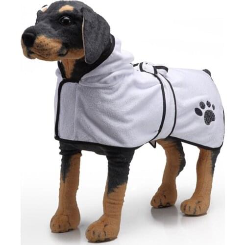 Dog Drying Towel Ultra Absorbent Mircrofiber Bath Towel for Medium Large Dog Chenille Fabric Machine Washable dog bathrobes