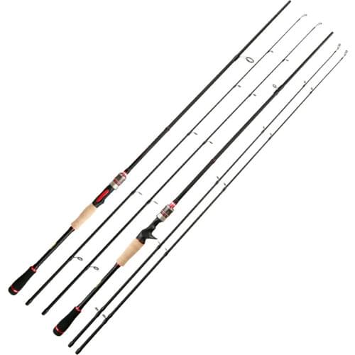 Catch.u Fishing Rod Carbon Fiber Casting Fishing Rods 2Tip M/ML Spinning Fishing Poles for Stream Reservoir Pond River Lake