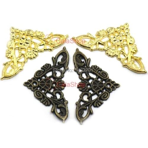 20 Pcs / Lot 47mm Vintage Jewelry Box Wine Gift Case Book Scrapbooking Albums Corner Protectors Decorative Corner
