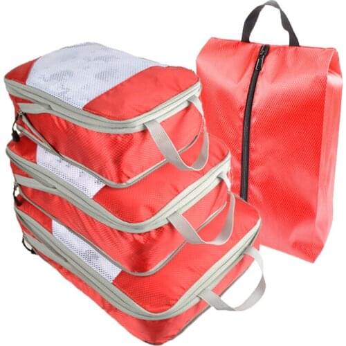 Cube Packing Travel Bag Suitcase Shoes Pouch Breathable Nylon Travel Bag Luggage Storage Case Travel Bag Luggage case Hot Sale