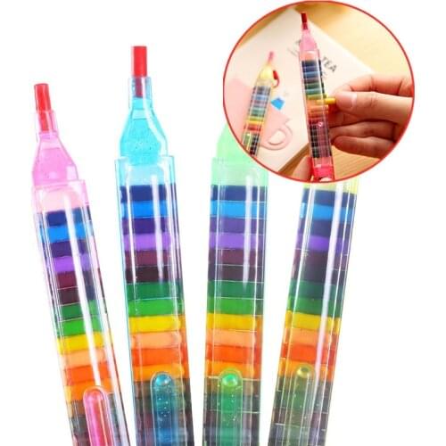 20 Colors Crayon Drawing Color Pencil Multicolor Art Writing Pen for Student Kids Gift School Stationery Supplies 1/2/3PCS