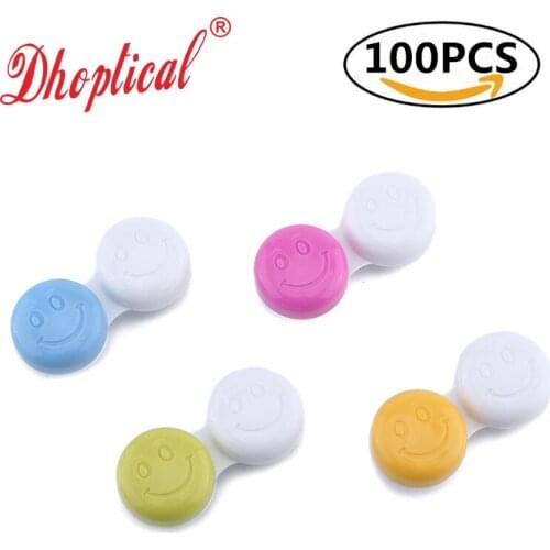 100pcs contact lens case ,smile case ,lovely contact lens case by dhoptical