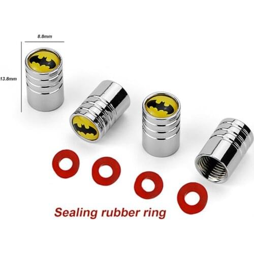 4PCS Bat Styling Universal Car Tire Air Valve Caps For Suzuki Swift Vitara Accessories Auto Wheel Tyre Rims Stem Cover Protector
