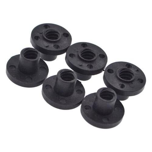 5 Pcs Black TR8 Lead Screw POM nut TR8x2/TR8x4/TR8x8 Trapezoidal Screw Nuts Delrin Nuts 8mm