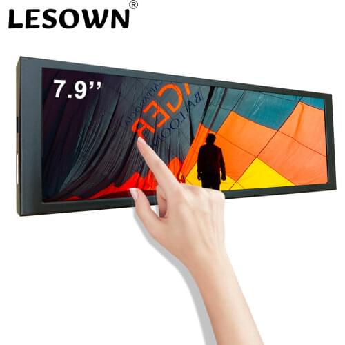 7.84inch IPS Long Strip Display 400*1280 Stretched Bar HDMI Compatible Display Aida64 Monitor USB 5V Power Second Display Slim