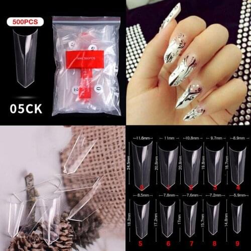Nail Art Accessories False Nails Extension Full Cover False Nails 500 pieces per Bag