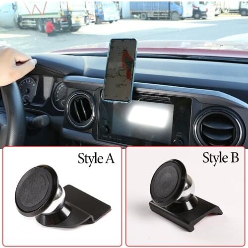 Aluminum alloy Car Mobile Phone Holder Navigation Bracket Trim For Toyota Tacoma 2016-2020 Car Accessories Interior Modification