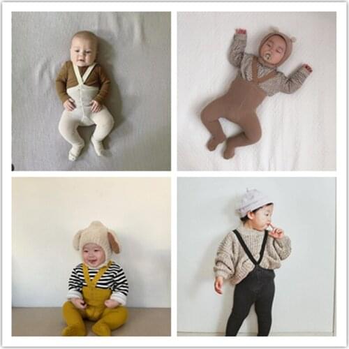 Baby Tights Autumn Winter High Quality Infant Boys and Girls Warm Tight With Straps Toddler Bottoms 0-3Year