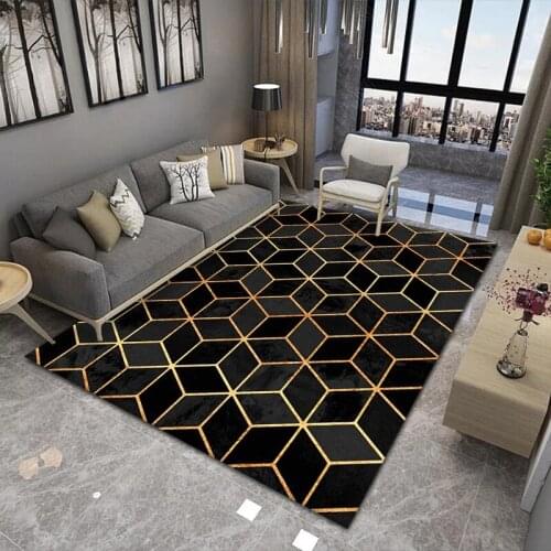 Home Entrance Doormat Flannal Non-slip Bathroom Rug Geometric Print Kitchen Dining Room Bedside Area Rug Corridor Carpet Mat