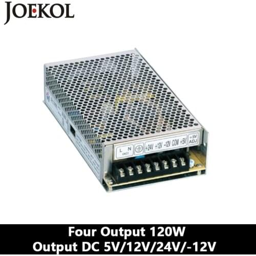 Four output DC power supply 120W 5V 12V 24V -12V,smps power supply for led driver,AC110V/220V Transformer to DC 5V 12V 24V -12V
