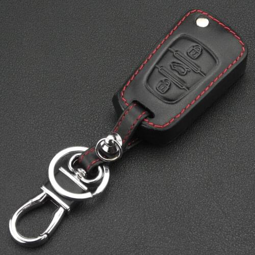 Kutery 10pcs 3Buttons Remote Leather Key Case For Kia RIO K2 K5 Sportage Sorento For Hyundai i20 i30 i35 iX20 iX35 Solaris Verna