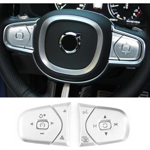 Steering Wheel Buttons Sequins Decoration Cover Trims for Volvo XC60 S90 XC90 S60 2016 2017 2018 2019 2020 2021 Car Styling