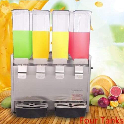 Beverage Machine Four Tank Hot&Cold Drink Machine Commercial Fruit Dispenser 8L*4 Juicer 220V Juice Maker LRP8*4