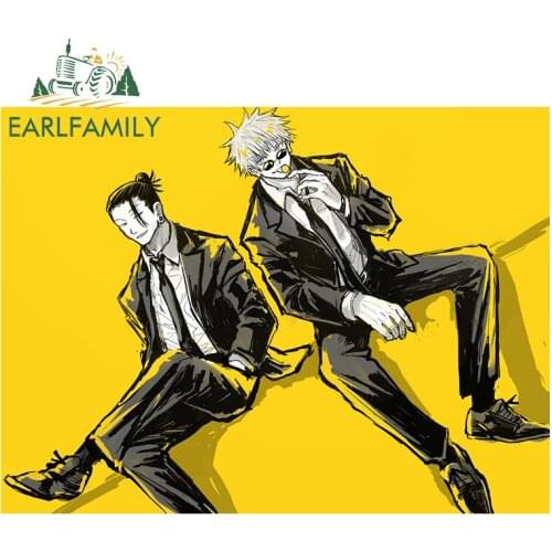 EARLFAMILY 13cm x 9.6cm for Jujutsu Kaisen Gojo Satoru Decal Kids Room Motorcycle Helmet Anime Laptop Vehicle Car Stickers