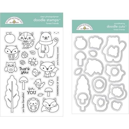 2021 New Arrival Fox Bear Tree Letters Metal Cutting Dies and Stamps DIY Scrapbooking Seal Craft Stencil Card Making Album Sheet