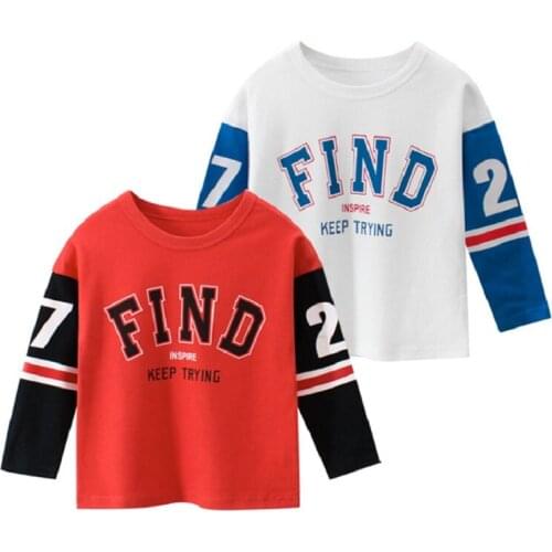New Kids T-Shirts Cotton Long Sleeve T-shirts for boys Tops Childrens Clothing Girls Tee Childrens Clothing From 2 to 7 Years