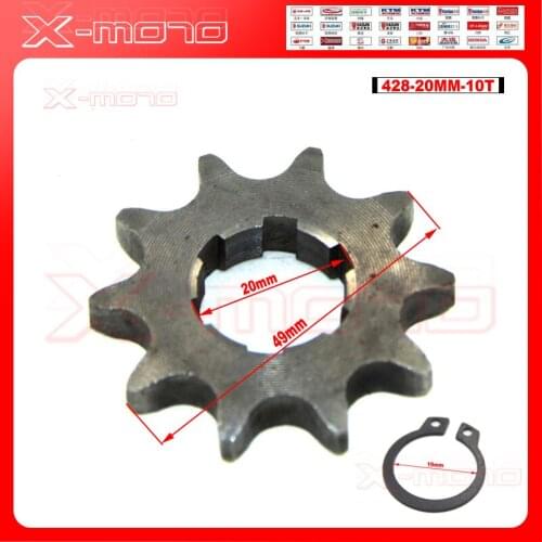 428 10T Tooth 20mm ID Front Engine Sprocket for Stomp YCF Upower Dirt Pit Bike ATV Quad Go Kart Moped Buggy Scooter Motorcycle
