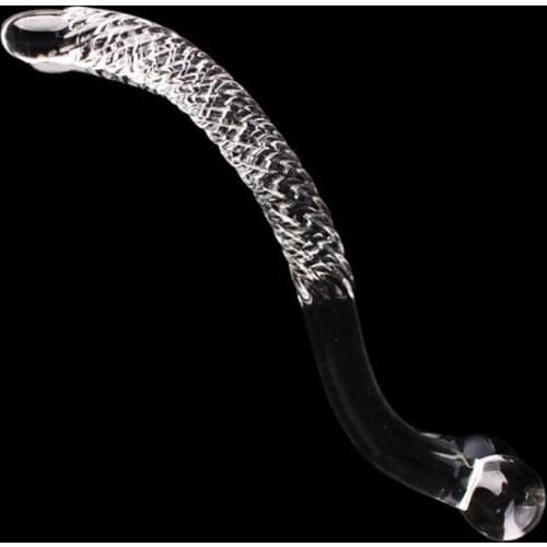 Transparent Long Snake Crystal Glass Anal Beads Dildo Butt Plug Vagina Stimulators Adult Masturbation Product Sex Toys For Woman