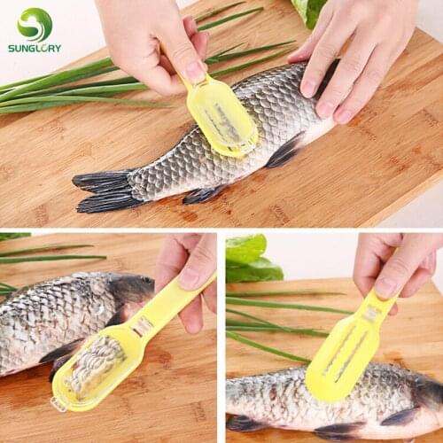 Scales Skinner Slicer Cleaning Kill Fish Scale Brush Scraper Shaver Remover Cleaner Descaler Scaler Kitchen Gadgets Fish Tools
