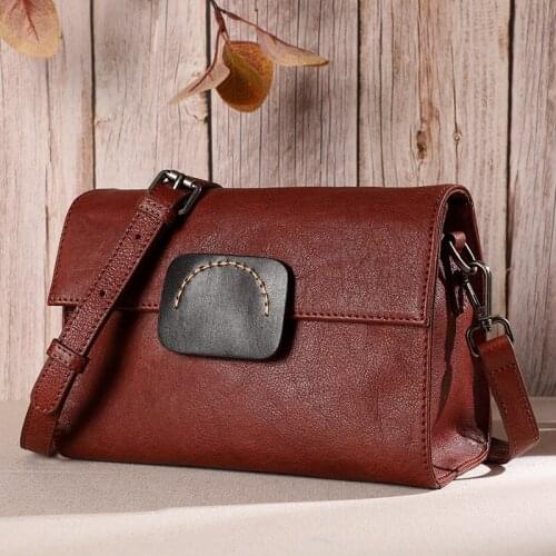 Women Small Square Bag Ladies mini handbags women vintage shoulder strap messenger bag purse simple soft leather Crossbody Bags