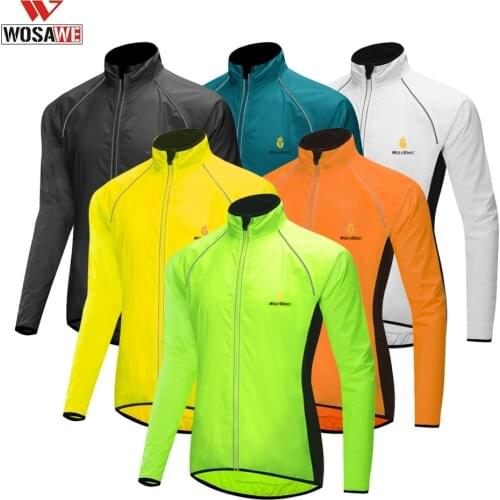 WOSAWE Spring Summer Racing Sport Windbreaker Outdoor Bright Color Outwear Quick Dry Water Repellent Motorcycle Men Sportwear