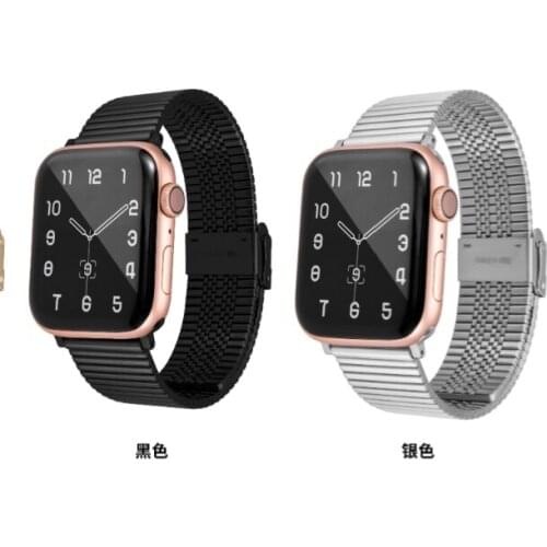 Top quality classical bukle stainless steel band For Apple watch SE strap bracelet 6 5 4 3 2 40 44mm 38mm 42mm