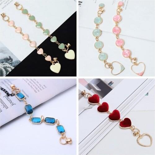Colorful Butterfly Flower Heart Phone Lanyard Crystal Bead Chain String Wristband Anti-lost Chain Women Cellphone Accessories