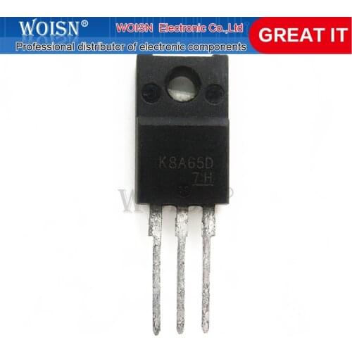 10PCS K8A65D TK8A65D 650V 8A 45W LCD MOS FET TO-220F 100% new original quality assurance In Stock