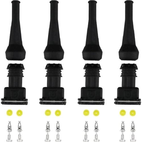 4 pair/set New TYCO AMP Junior Power Timer 2 Way Fuel Injector Connector Bosch EV1 Lighting Accessories