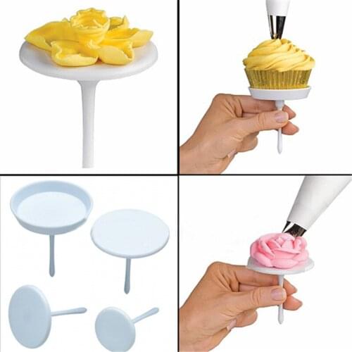 4PCS DIY Sugarcraft Flower Icing Cream Stand Nail Bake Cake Cupcake Decorating Tool