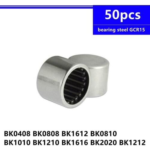 50pcs/lot BK0408 BK0808 BK1612 BK0810 BK1010 BK1210 BK1616 BK2020 BK1212 Unilateral sealing needle roller bearing