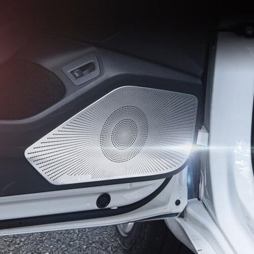 For VW Volkswagen Arteon 2017 2018 2019 2020 Car Door Loudspeaker Sound Chrome Speaker Cover Trim Frame Sticker Interior