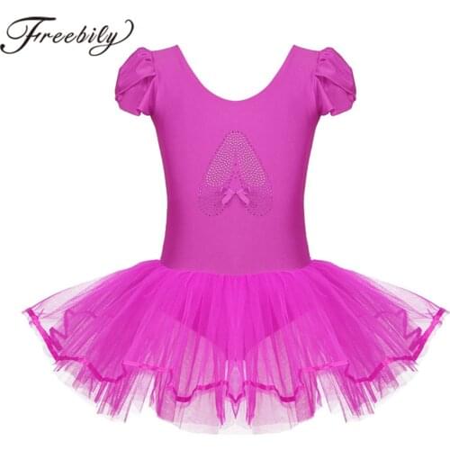 Ballet Dress Kids Girls Sequined Ballerina Shoe Gymnastics Leotard Ballet Tutu Dress Childs Dancewear Performance Dance Costume