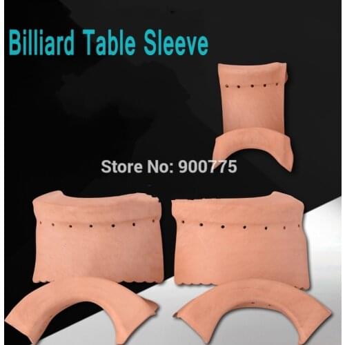 Pool Snooker Billiard Table Pocket BROWN LEATHERS 100% Leather 6 PCS/set(4 Corners+2 Middle)