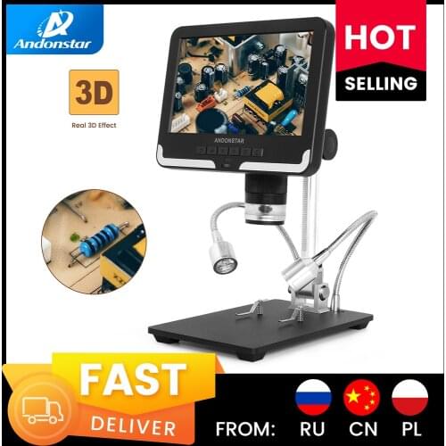Andonstar AD206 2MP Digital Microscope with 7-inch LCD Display 200X Magnifier for PCB Check BGA Soldering and SMT SMD Repair
