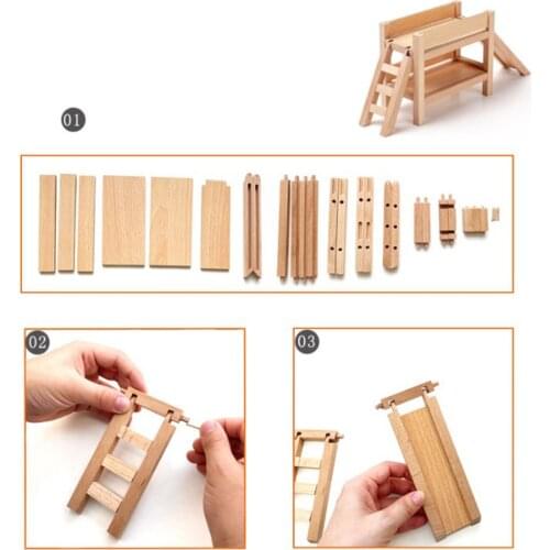 Wooden Puzzle Toys Assembly Model Toys Bed Kids Play Toys Kids Puzzle Toys
