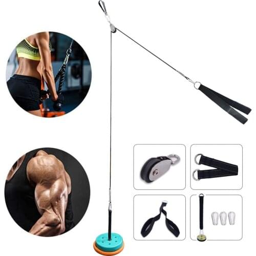 Gym Home DIY Pulley Cable Machine System Attachment Strap Loading Pin for Triceps Fitness Workout Strength Training Equipment
