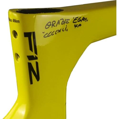 In Stock Sale Fluorescent Yellow Disc Brakes T1100 1K 46.5cm F12 Disk Carbon Road Frames BSA Frameset Talon Handlebar 400*80mm