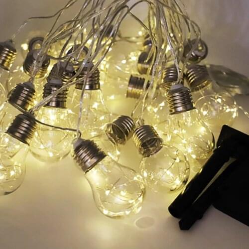 20 LEDs Copper Wire String Lights AC & Battery Fairy Lights Outdoor Decoration Holiday Christmas Globe Lighting Chain